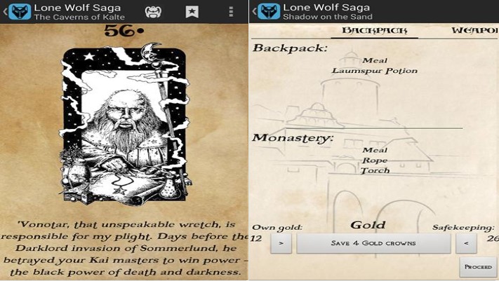 Gameplay screenshot from moon plus reader pro for Android