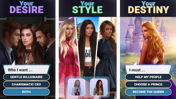 Gameplay screenshot from love sick interactive stories for Android