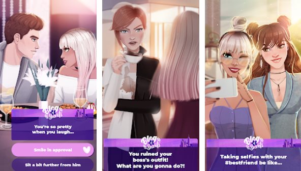 Gameplay screenshot from love story games blog of secrets for Android