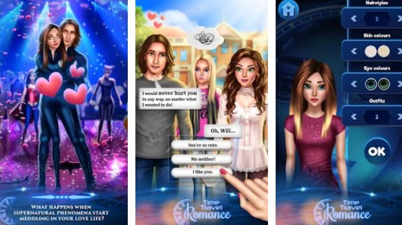 Gameplay screenshot from love story games time travel romance for Android