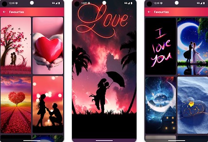 Gameplay screenshot from love wallpapers heartpixel for Android