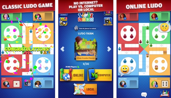 Gameplay screenshot from ludo offline dice games for Android