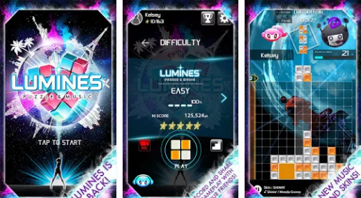 Gameplay screenshot from lumines puzzle and music for Android