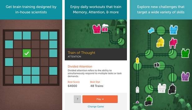 Gameplay screenshot from lumosity brain training for Android