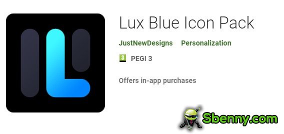 paket ikon biru lux