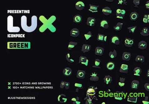lux green icon pack