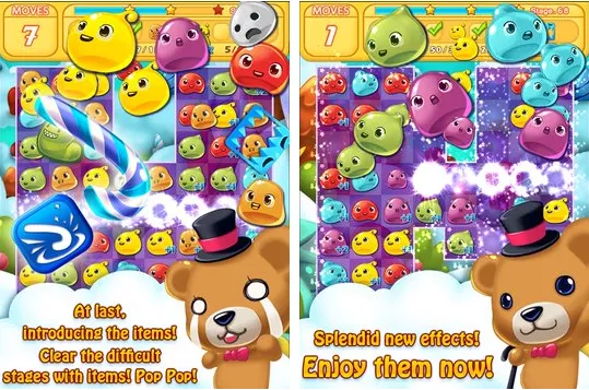 Gameplay screenshot from jelly jelly crush in the sky for Android