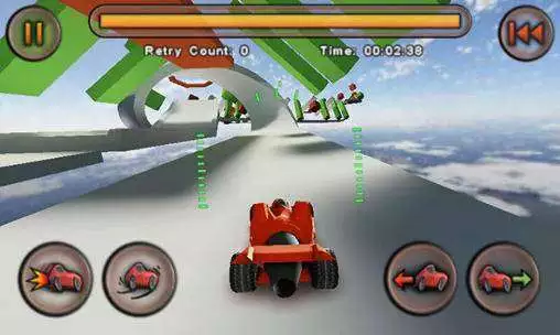 Gameplay screenshot from jet car Stunts 2 for Android
