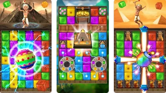 Gameplay screenshot from jewel block temple for Android