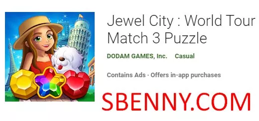 jewel city world tour match 3 puzzle