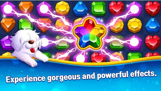 Gameplay screenshot from jewel city world tour match 3 puzzle for Android