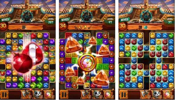 Gameplay screenshot from jewel voyage match 3 puzzle for Android