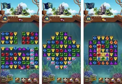 Gameplay screenshot from jewels classic match fun for Android