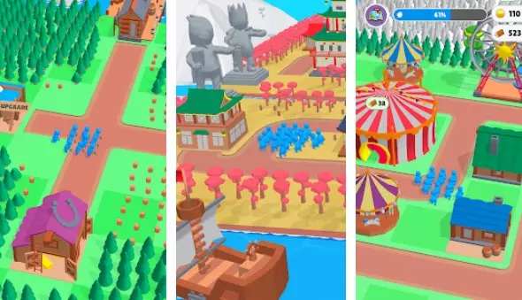 Gameplay screenshot from join lumberjack chop and build for Android