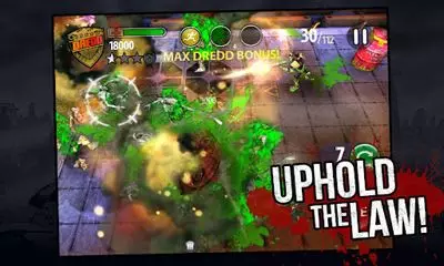 Gameplay screenshot from judge dredd vs zombies for Android
