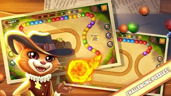 Gameplay screenshot from jungle marble zumla blast for Android