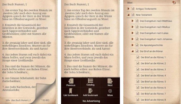 Gameplay screenshot from katholische bibel deutsch german bible for Android