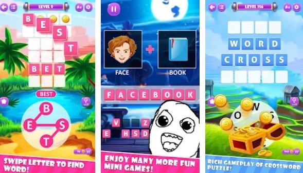 Gameplay screenshot from kidpid word connect free puzzles and offline games for Android