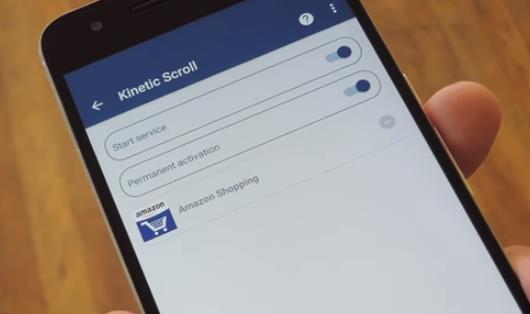 Gameplay screenshot from kinetic scroll automatic scroll root for Android