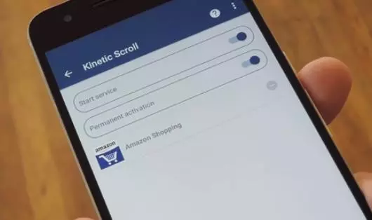 Gameplay screenshot from kinetic scroll automatic scroll root for Android
