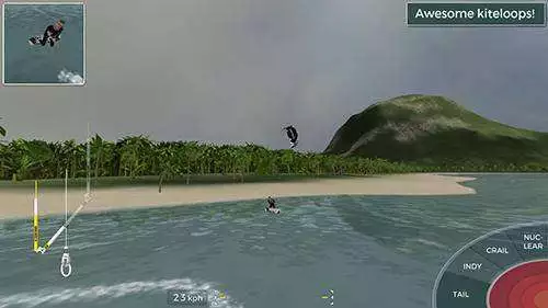 Gameplay screenshot from kiteboard hero for Android