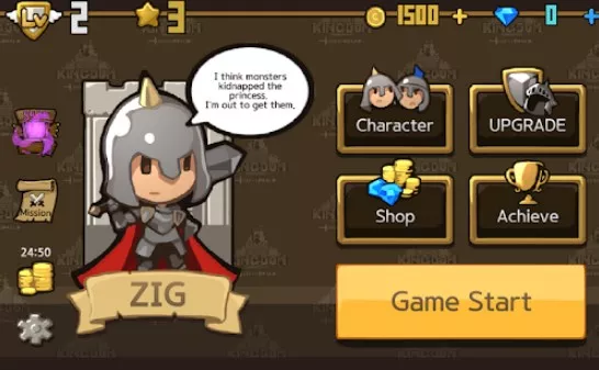 Gameplay screenshot from knight zero for Android
