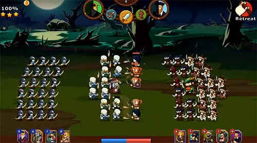Gameplay screenshot from knights and glory tactical battle simulator for Android