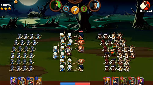 Gameplay screenshot from knights and glory tactical battle simulator for Android