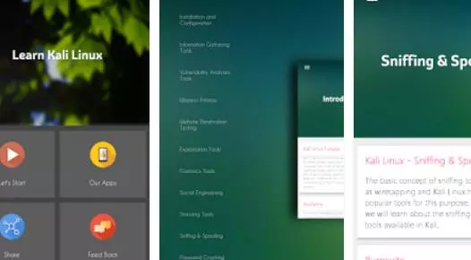 Gameplay screenshot from learn kali linux for Android
