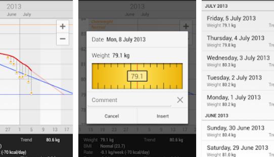 Gameplay screenshot from libra weight manager for Android