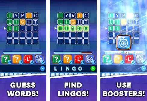 Gameplay screenshot from lingo guess the word for Android