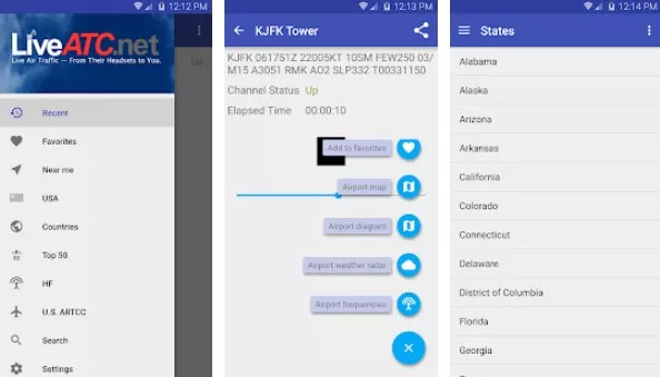 Gameplay screenshot from liveatc for android for Android