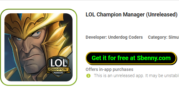  LOL Champion Manager