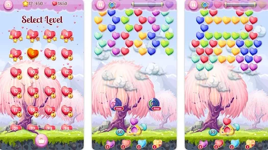 Gameplay screenshot from love in bubble for Android