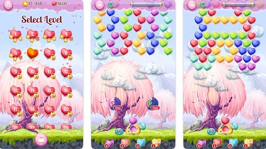 Gameplay screenshot from love in bubble for Android