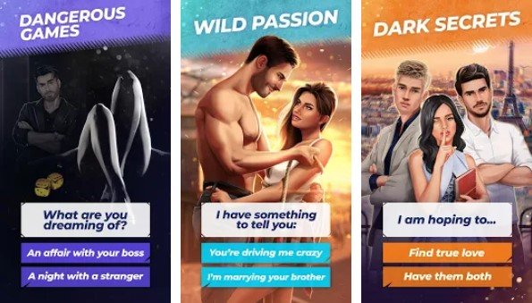 Gameplay screenshot from love story interactive stories and romance games for Android