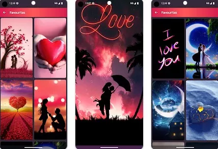 Gameplay screenshot from love wallpapers heartpixel for Android