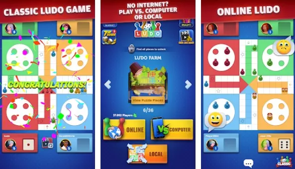 Gameplay screenshot from ludo offline dice games for Android