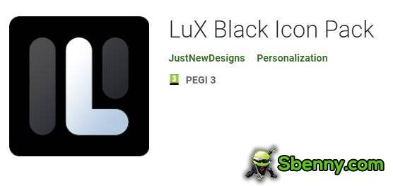 lux black icon pack