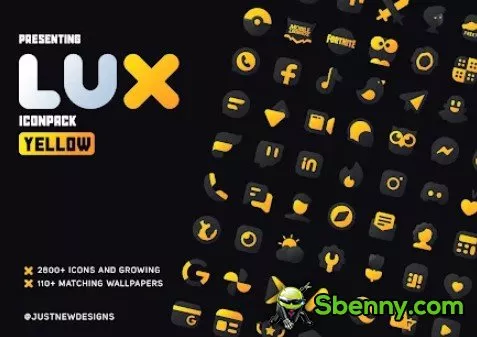 lux yellow iconpack