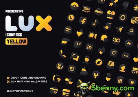 lux yellow iconpack