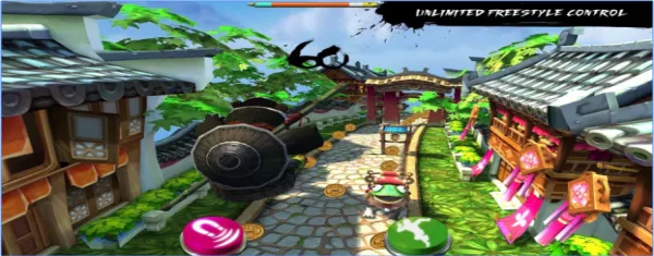 Gameplay screenshot from ninja panda dash for Android