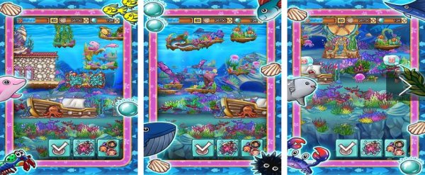 Gameplay screenshot from ocean aquarium pocket island for Android
