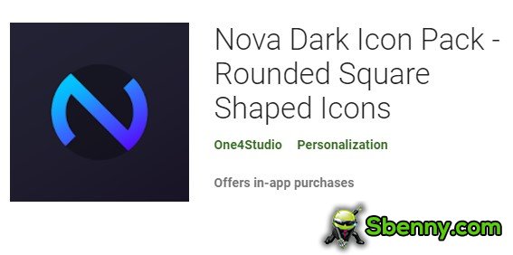 nova dark icon pack icônes de forme carrée arrondie