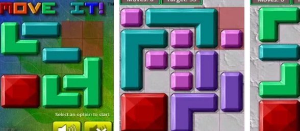 Gameplay screenshot from move it block sliding puzzle for Android