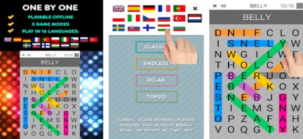 one by one multilingual word search