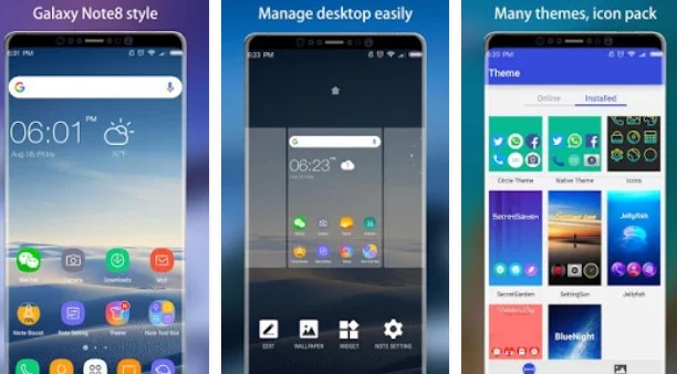 note 8 launcher galaxy note8 launcher  theme MOD APK Android