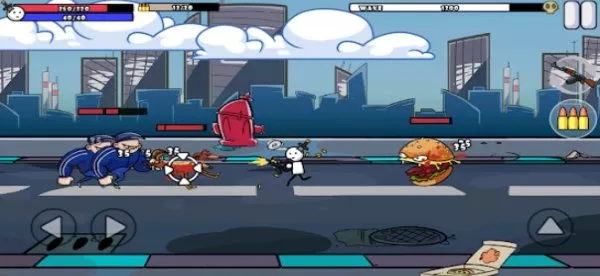 Gameplay screenshot from one gun 2 stickman for Android