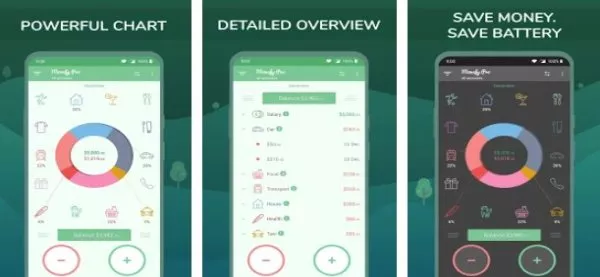 Gameplay screenshot from monefy pro budget manager and expense tracker for Android