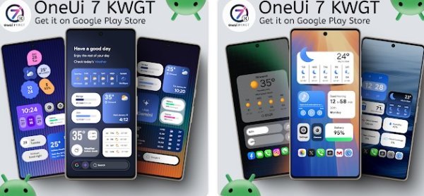 Gameplay screenshot from oneui 7 kwgt for Android